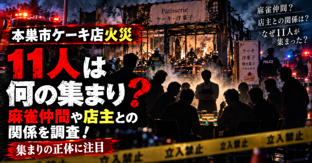 本巣市ケーキ店火災の11人は何の集まり?麻雀仲間や店主との関係を調査!