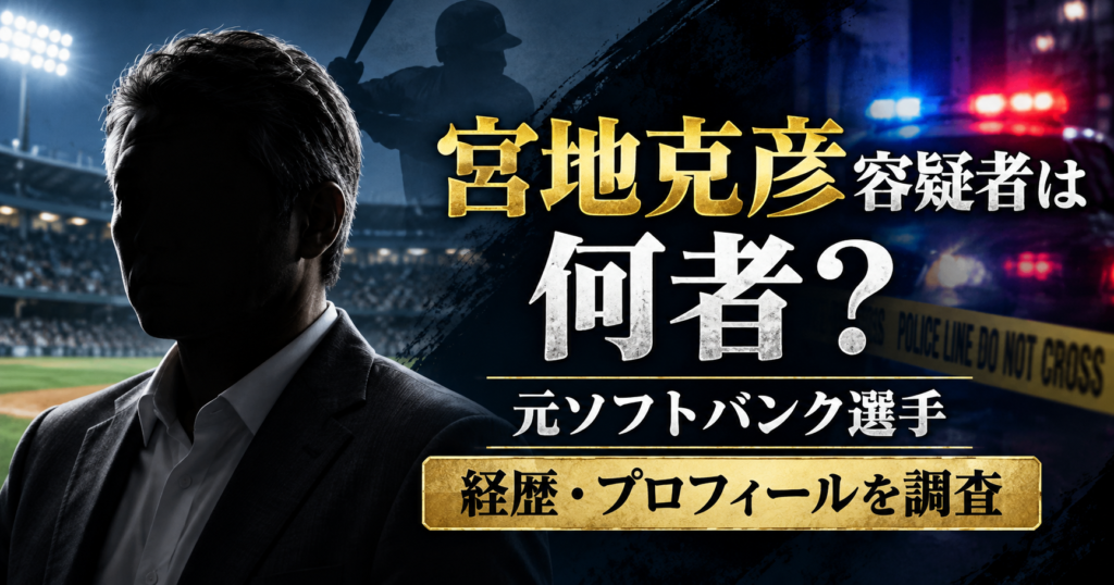 宮地克彦容疑者は何者？元ソフトバンク選手の経歴・プロフィールと現役時代を調査